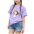 thumbnail image 2 of Asxite Toddler Girls Tshirt Print Short Sleeve Crew Neck Casual Breathable Summer Tops 1-12Y, 2 of 6