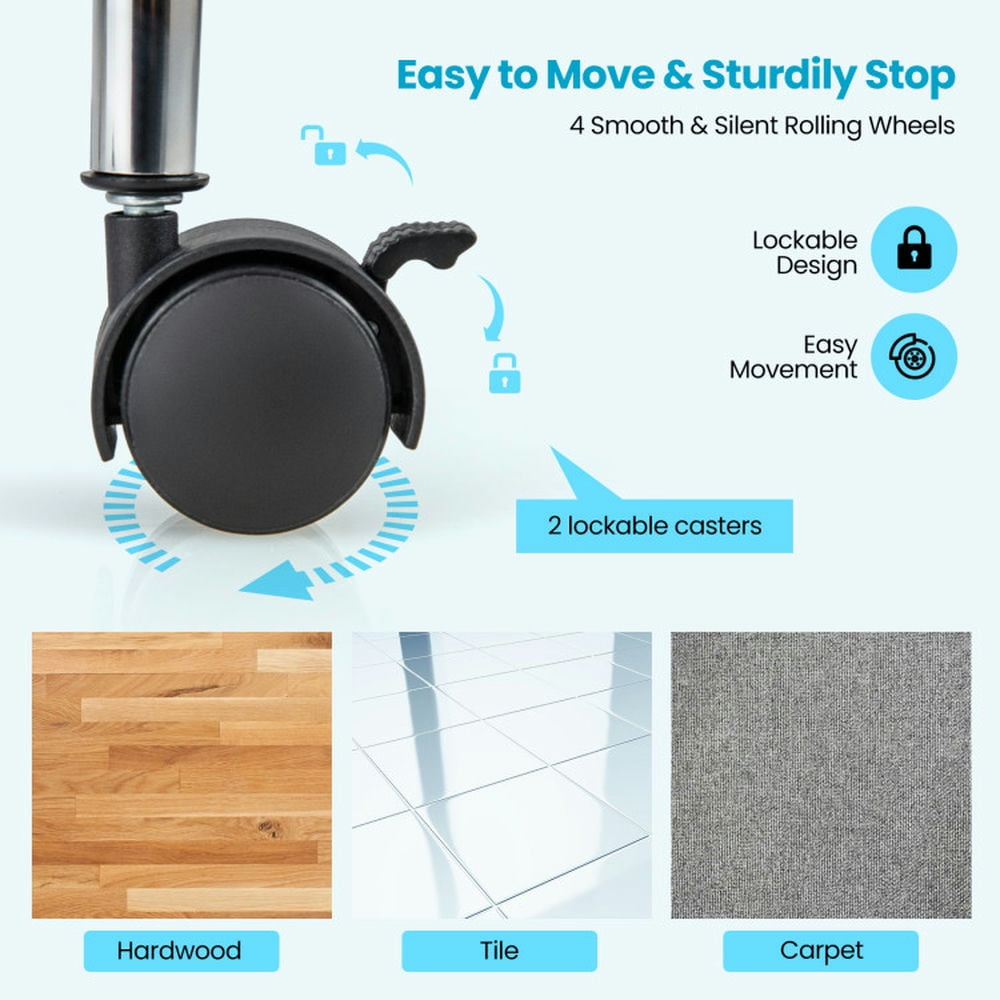 Demi Bonn 6 Drawers Rolling Storage Cart Organizer with 4 Universal Casters, Transparent Multicolor