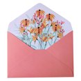 thumbnail image 1 of Sobre de boda, carta de invitación, tamaño A5, carta de amor escrita a mano, papel para cartas, juego de sobres con flores de primavera cálidas, contiene 2 sobres, 4 papeles para cartas, 1 of 6