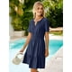 thumbnail image 4 of Vestido Simplee para mujer 2025 con ojales, estilo cóctel, azul marino, talla S, 4 of 7