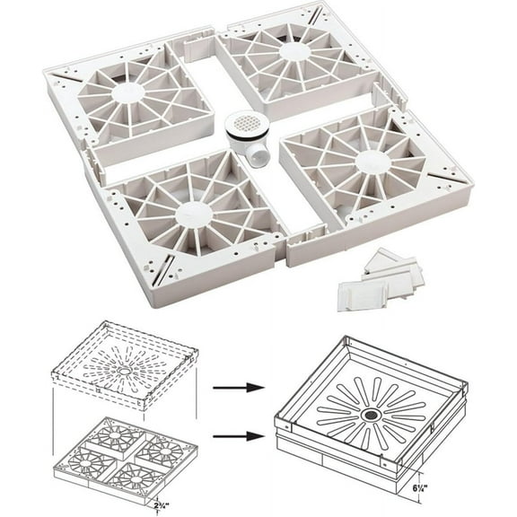 Mustee 86.500 Durastall Extended Base Kit in White
