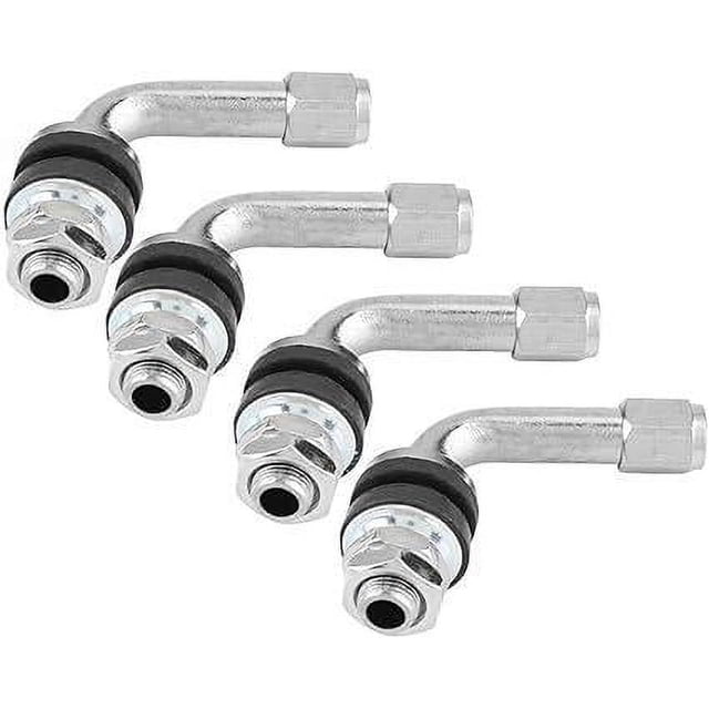 4 vástagos de válvula de neumático, vástagos de válvula de neumático de 90 grados, vástagos de válvula de neumático de motocicleta con ángulo de 90 grados