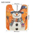 thumbnail image 3 of Toilet Rug U-Shaped Bathroom Rugs Non-Slip Soft Plush Machine Washable Contour Bath Mat Fashionably Dressed Snowmen 24x20, 3 of 9