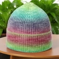 thumbnail image 2 of Wensltd Women Gradient Knit Beanie Fashion Brimless Hat Outdoor Warm Winter Casual Colorful, 2 of 3