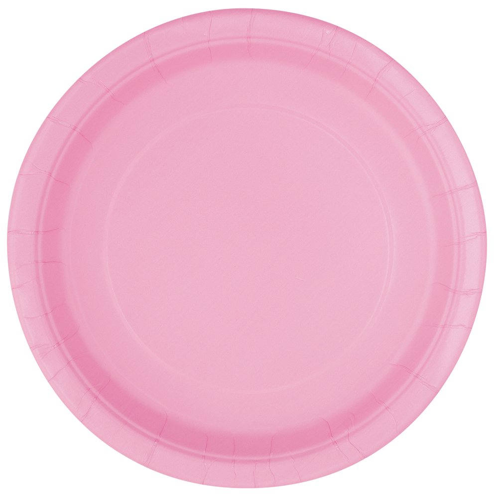Paper Plates, 7 in, Light Pink, 20ct