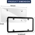 thumbnail image 3 of 2pcs License Plate Protector Black License Plate Covers, Unbreakable License Plate Covers License Plate Frames with Screw Caps Cover Kit blackB, 3 of 13
