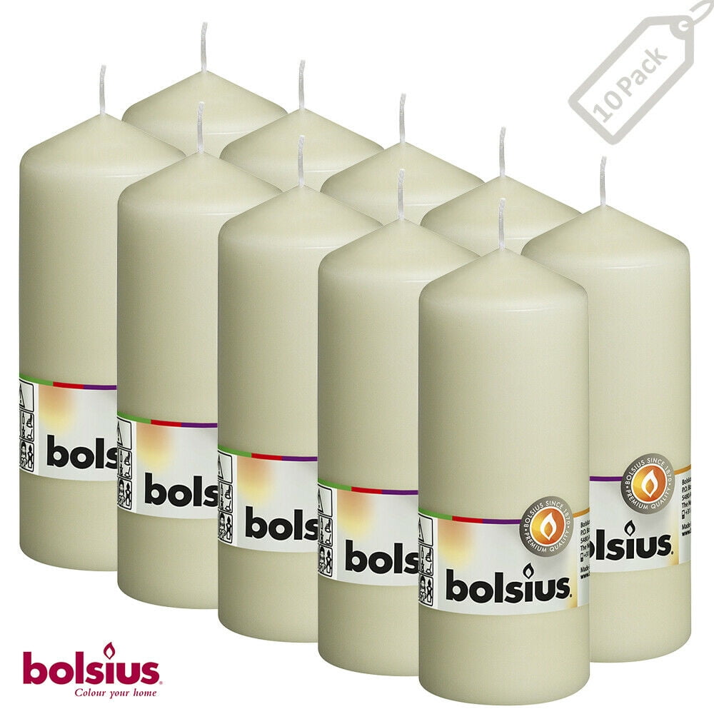 IDEAL 4 WEDDING/PARTY! PACK OF 2 BOLSIUS IVORY 70MM BALL CANDLE UP TO 16HR BURN 