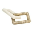 thumbnail image 6 of Rectangular Link Stone Marble Sculpture Figurine for Home and Bathroom - Decorative Object for Office and Room Decor - Display Ornament for Living Room, Shelf and Coffee Table Accent - 2", White, 6 of 9