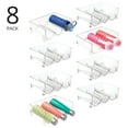 mDesign Plastic Free-Standing Stackable 3 Bottle Storage Rack, 8 Pack ...