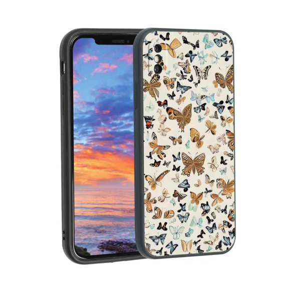 Compatible with iPhone X Phone Case, Butterfly 80 Case Men Women, Flexible Silicone Shockproof Case for iPhone X