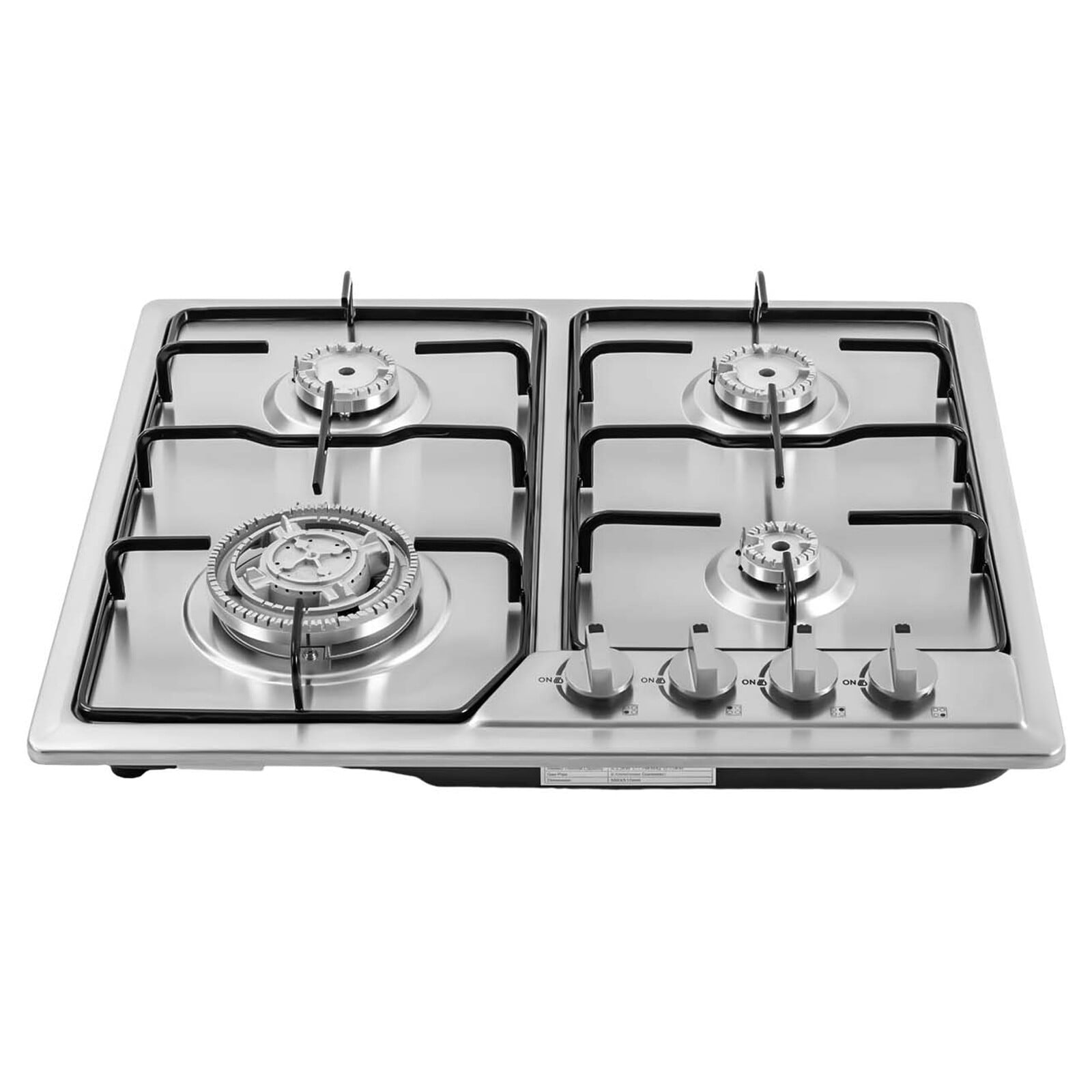 4 Burners Built-in Stainless Steel Gas Cooktop Natural Gas Stove Top for Domestic Commercial Cooking