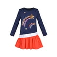 thumbnail image 1 of Vestido de Niña Manga Larga Lentejuelas Estrella Uniforme Escolar Casual 4 Años, 1 of 1