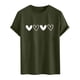 thumbnail image 3 of Tops para hombre, blusas y camisas de cuello redondo y manga corta para hombre. Camiseta/camisa informal de cuello redondo y manga corta con estampado de corazones para hombre. Tops de poliéster para, 3 of 3