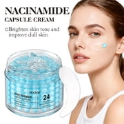 Mooyam Niacinamide Capsule Face Moisturizer Cream, 3d Capsule Moisture Brightening Cream for wrinkles,Deeply Hydrating, 140ml
