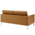 thumbnail image 5 of Loft Tufted Upholstered Faux Leather 3 Piece Set in Silver Tan, 5 of 5