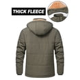 thumbnail image 4 of Weilanxin Men's Winter Jacket with Hood Fleece Lined Water Repellent Windproof Thicken Parka Winter Coat for Skiing Hiking Work, 4 of 11