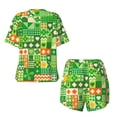 thumbnail image 2 of Sigee St Patrick's Day6 for Sleepwear Casual Pjs with Pockets Women's Pajamas Sets Shorts 2 Piece Short Sleeve Lounge Sets Small, 2 of 9