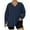 *Navy, variant on ClodeEU Women's Sweatshirt , Long Sleeve Side Split Tops , V-Neck Loose Pullover Sweatshits Green,Womens Plus L