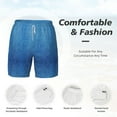 thumbnail image 3 of Mens Denim Blue Swimming Trunks with Compression Liner Beach Quick Dry Swim Shorts, 3 of 6