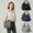 A07-Gray, variant on Classic Canvas Handbag for Women, Multi-Compartment Tote Purse with Adjustable Shoulder Strap, Lightweight Daily Work Bag(Black)