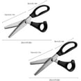 thumbnail image 3 of 2 pcs Pinking Shears Scissors for Fabric, DaKuan 2 Models Fabric Scissors, Zig Zag Scissors, for Crafting, Paper Cutting, Fabric, Leather Materials (5 mm Triangular And Rounded Teeth), 3 of 9