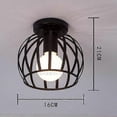 thumbnail image 2 of Retro Ceiling Lamp Vintage Industrial Style Design Loft Ceiling Lighting in Black Indoor Iron Cage for Cafe Restaurant Kitchen Decoration - Black, 2 of 2