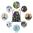 thumbnail image 4 of Ratiio Bright Mushrooms Print Drawstring Backpack Bag Sport Gym Sackpack Heavy Duty String Backpack for Men Women, 4 of 7