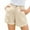 Khaki, variant on AWZXDE Girls Lightweight Pure Color Versatile Summer Elastic Waist Wide Leg Casual Shorts with Pockets Red,9-10 Years