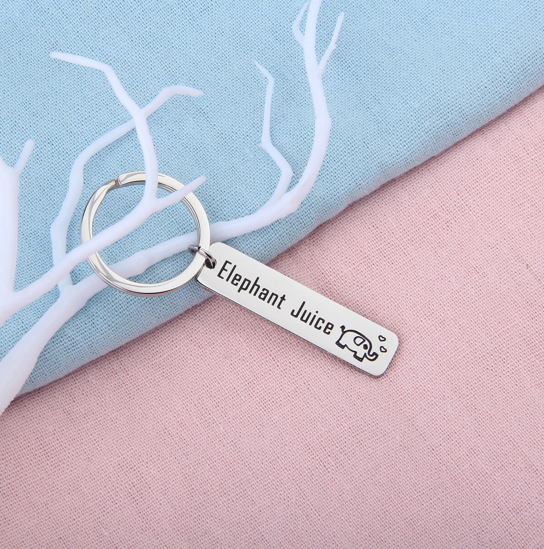Couple Keychain Elephant Juice Keyring I Love You Elephant Pendant