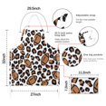thumbnail image 7 of Brown Footballs with Leopard Spots Pattern Apron-Garden Aprons for Women with Pockets-Cotton Linen Waterproof Kitchen Cooking Gardening Aprons Adjustable for Kitchen,Cooking,BBQ and Salon 33x27 Inch, 7 of 7