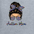 thumbnail image 2 of Autism Awareness Mom Life Messy Hair Bun | Cool Support Neon Print Bandana Mother's Day Women's Standard V-Neck Tee, Heather Grey, Large, 2 of 5