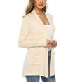thumbnail image 5 of Argulvti Women Cardigan Solid Color Long Sleeve Knitwear with Pockets, 5 of 6