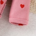 thumbnail image 5 of Rhoudy Girl Clothes 3-6 Months Long Sleeve Baby Valentines Day Outfit Ruffle Heart Print Romper Wafle Jumpsuit Comng He Outfit Fashion Outfits Pink, 5 of 8