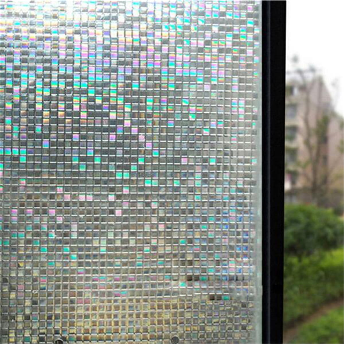 3d Removable Window Films Door Window Privacy Frosted Film Static Decorative Stained Glass Window Tint Film Heat Control Anti Uv For