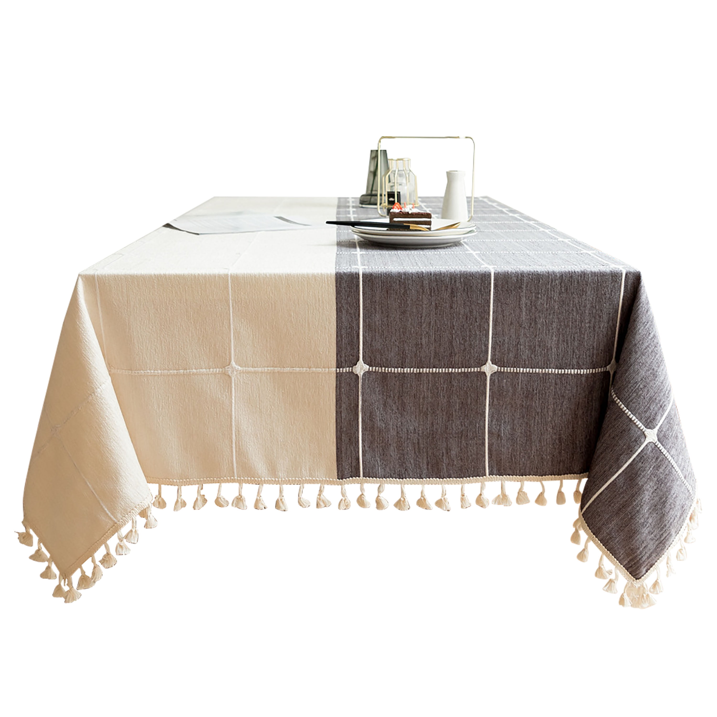 Tablecloths For Rectangle Tables,Chenille Large Checkered Tablecloths
