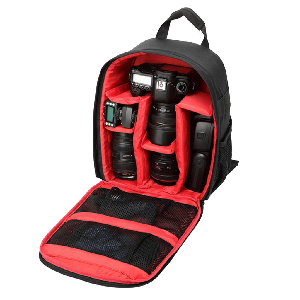 Movsou Large Carrying Capacity Waterproof Nylon Camera Backpack for DSLR Cameras and Lens Black Grey Walmart