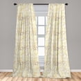 thumbnail image 5 of Ambesonne Contemporary Curtains, Abstract Exotic, Pair of 28"x84", Yellow and White, 5 of 5