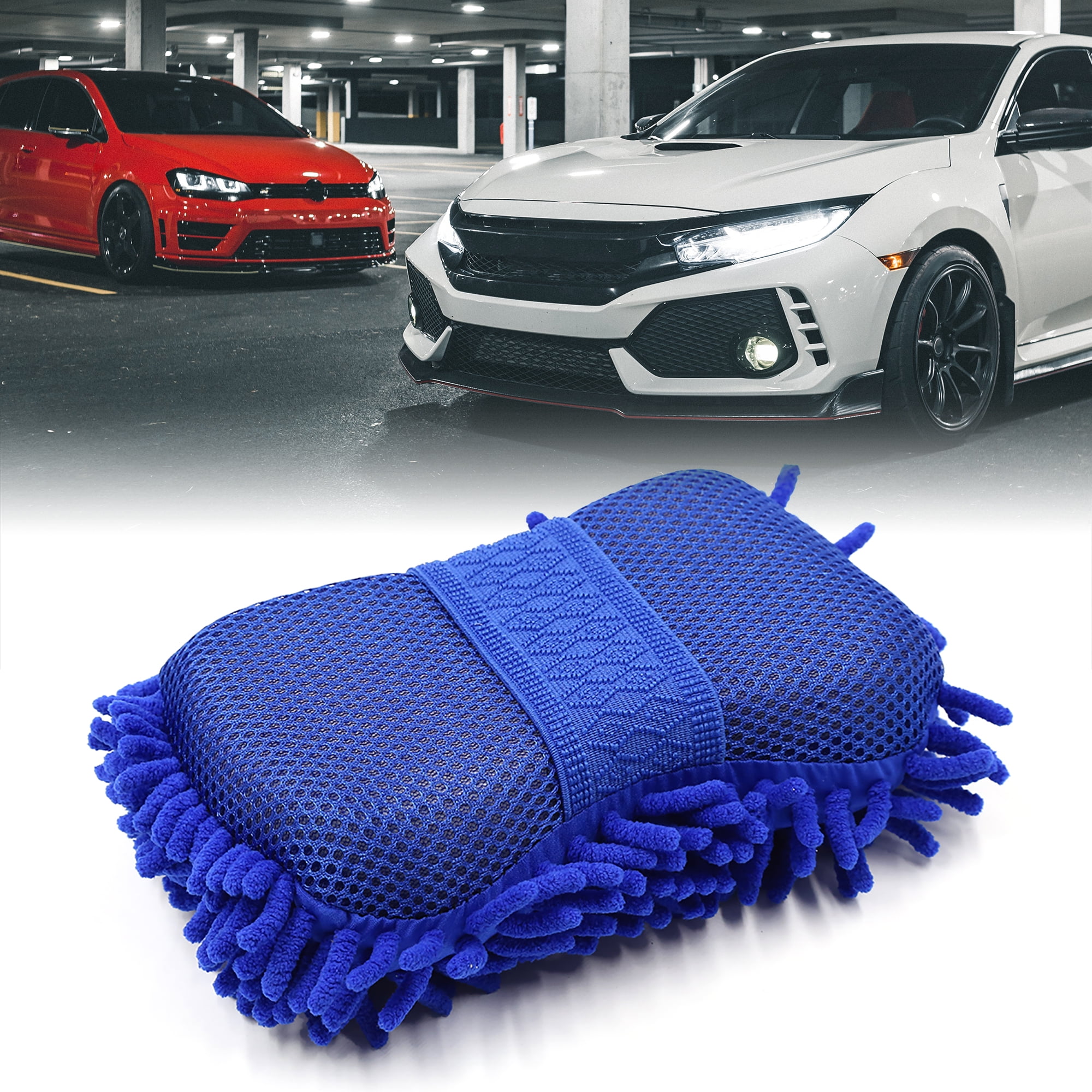 VICASKY 3pcs Shammy Towel for Car Cleaning Supplies for Cars Car Towel  Chenille Wash Mitt Car Washing Brush Car Cleaning Supplies Chenille Wash  Sponge