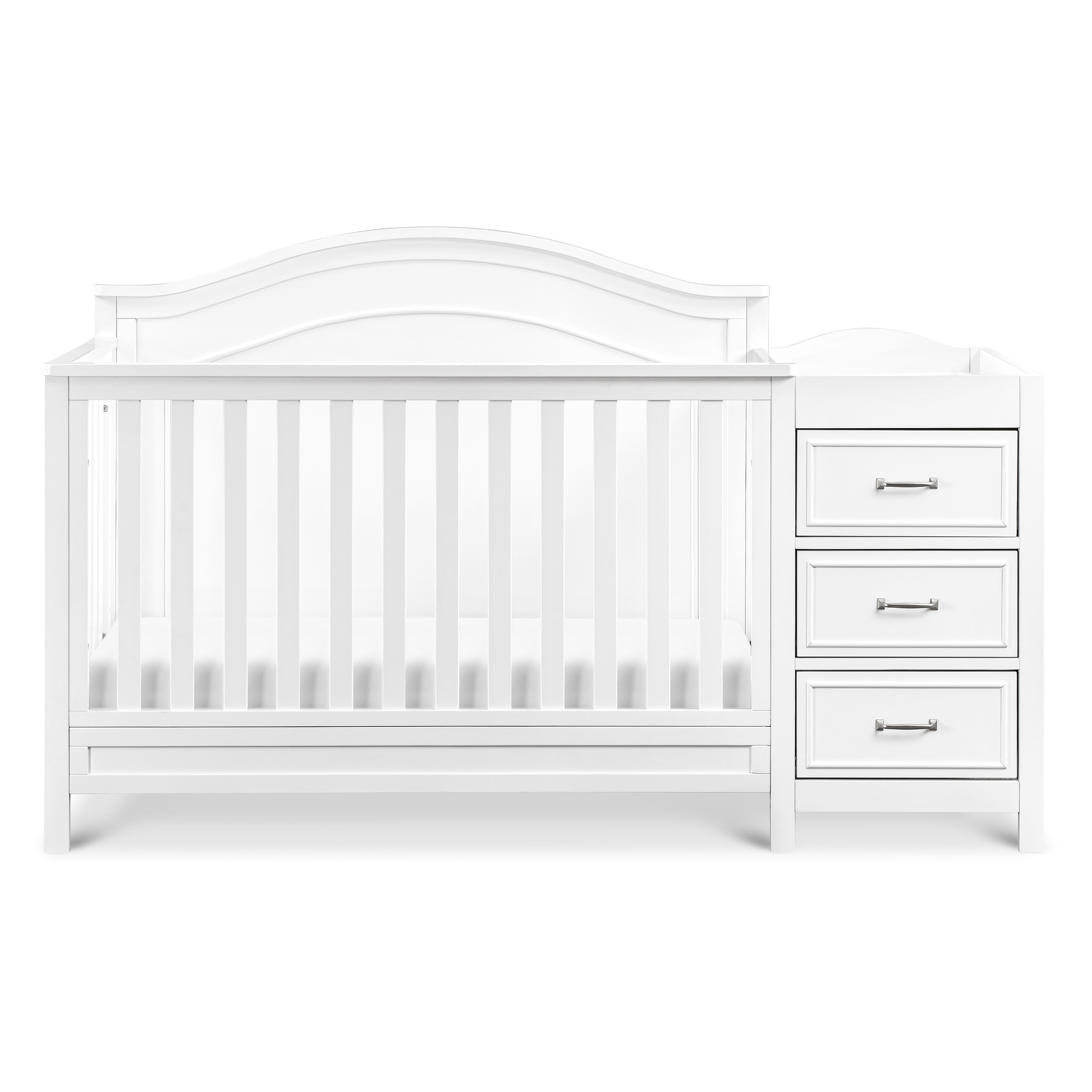 DaVinci Charlie 4-in-1 Convertible Crib and Changer Combo in White - image 3 of 11