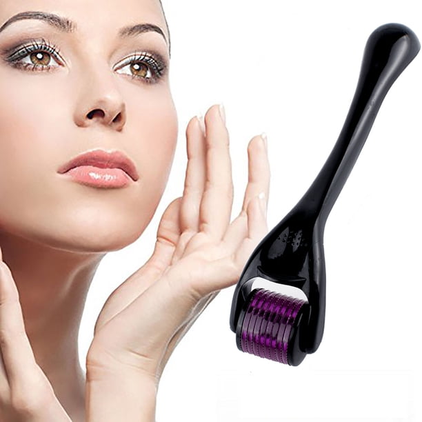 Rodillo dermaroller de 0,25 mm, microagujas, herramienta de masaje con microagujas de titanio, herramienta de masaje facial para el cuidado de la piel y la belleza, 540 pines, 0,25 mm, uso
