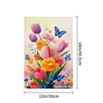 thumbnail image 4 of Jbralid Colorful Flowers And Butterflies Garden Flag For Spring Summer Home Outdoor Garden Yard Door Decor 12x18 inch, 4 of 5