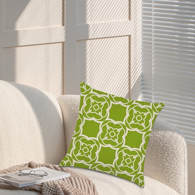 Green Tropical Leaf Pillow Covers 17.7x17.7 In Couch Pillow Cases Summer Pillows Home Decor For Living Room Bedroom Bed Cushion Outdoor