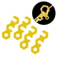 thumbnail image 3 of 4x de hebilla de ajuste antideslizante de material acero inoxidable tensor de guía para tienda de Camping senderismo actividad Amarillo, 3 of 6