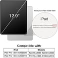 thumbnail image 2 of AmPm Étui pour iPad Pro 12,9 Pouces (Modèle 2020/2018, 4e/3e Génération), Compatible avec Pencil, Couverture Auto Réveil/sommeil (Noir), 2 of 6