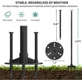 thumbnail image 2 of Dextrus 6 Pack String Light Pole, 11ft 4-in-1 Outdoor String Light Pole Stand to Hang String Lights for Patio, Garden, Backyard, Wedding, Parties, Deck, Fence - Classic Black, 2 of 7