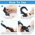 thumbnail image 4 of 40PCs Plastic Shock Cord Hooks, Elastic Plastic Shock Cord Bungee Rope, Black, 4 of 5