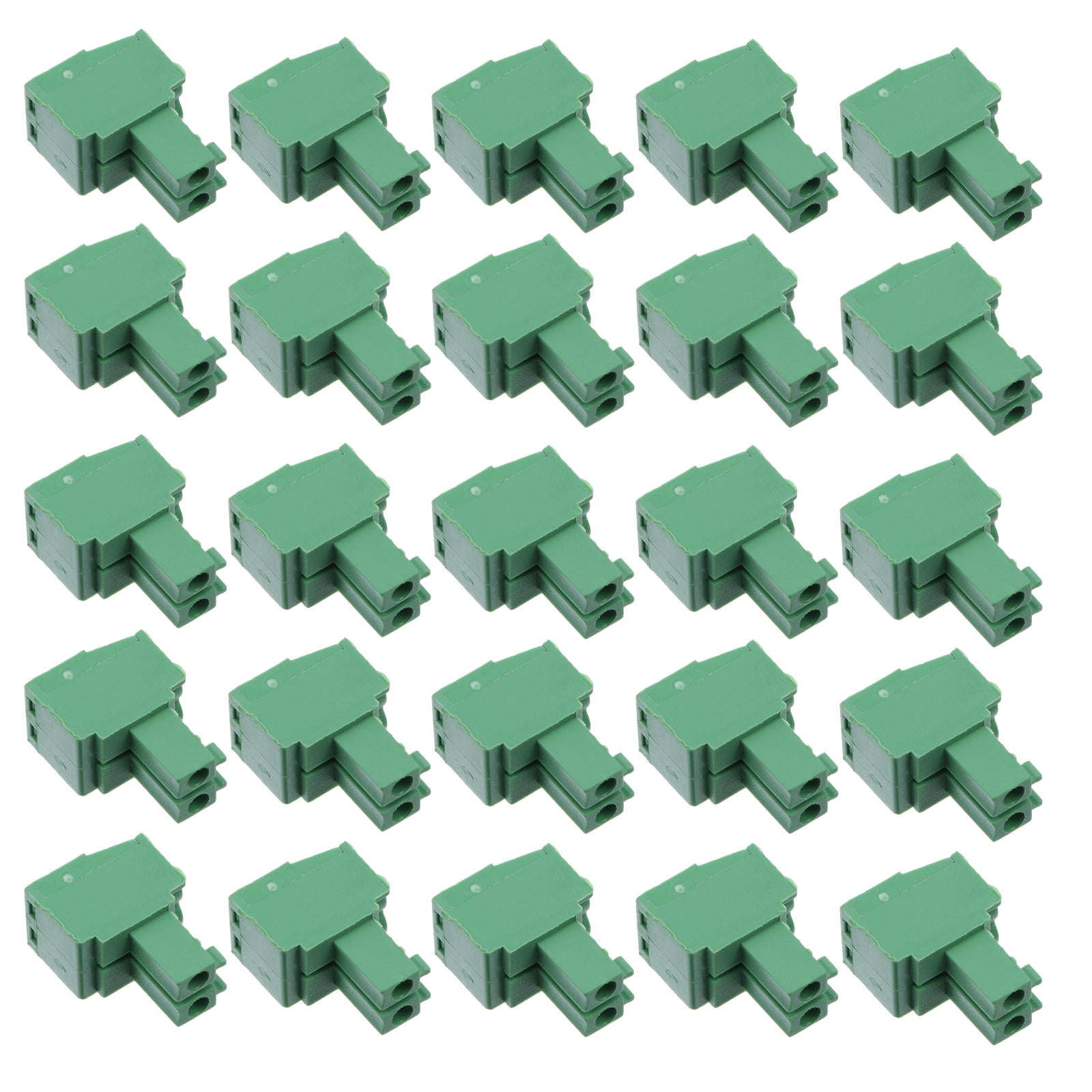 FRCOLOR  50 Pcs Straight Pin Terminal Blocks Electrical Accessory Wiring PCB Connector Terminals Green