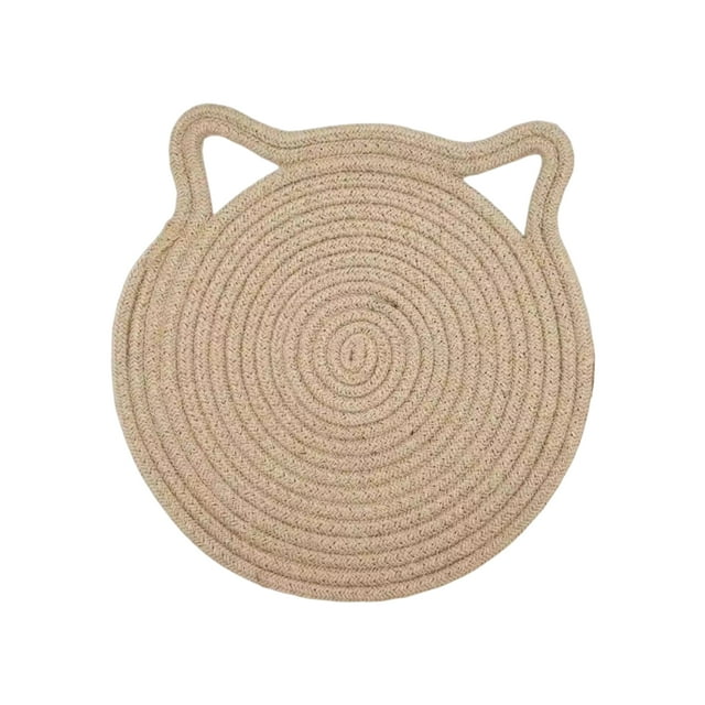 yingyy Rattan Scratch Pad Mat And Durable For Cat Satisfy Cats Love For Carpet And Pass / Love Dual-ear style 40cm