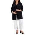 thumbnail image 1 of Kasper Womens Stretch Crepe Topper Jacket, Black, Plus Size, 20W, 1 of 1