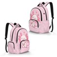 thumbnail image 2 of DISNIMO Axolotl Flower Printed School Backpack for Kids Girls Backpack for Elementary Middle Students 17 Inch Large Bookbag with Front Pocket, Back to School Supplies, 2 of 7